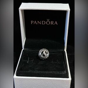 Pandora Vintage Sterling Silver Letter S Charm